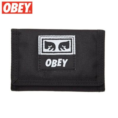 オベイ OBEY DROP OUT TRI-FOLD WALLET(BLACK)