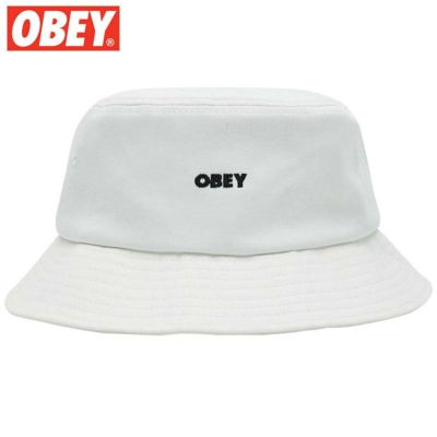 オベイ OBEY BOLD TWILL BUCKET HAT(WHITE)