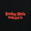 ブラザーマールBROTHERMERLESMILEYCREWNECK(ブラック黒BLACK)ブラザーマールスウェットBROTHERMERLEスウェットブラザーマールクルーネックBROTHERMERLEクルーネック