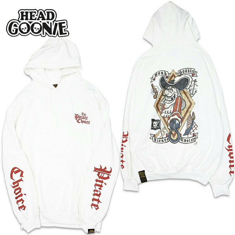 ヘッドグーニー HEADGOONIE PIRATECHOICE HOODY SWEAT(WHITE) | 大阪 