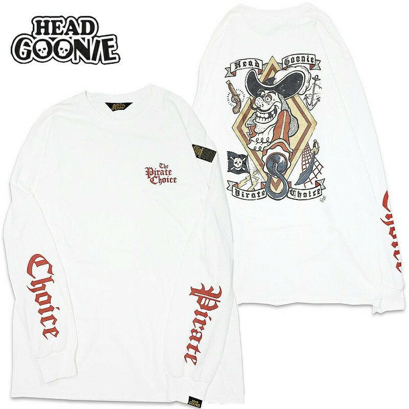 ヘッドグーニー HEADGOONIE PIRATECHOICE LONGSLEEVE T-shirts(WHITE) |  大阪心斎橋アメリカ村のセレクトショップWARP(ワープ)の公式オンラインストア！