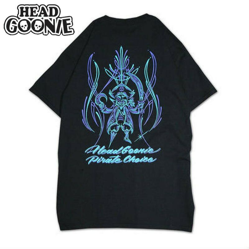 ヘッドグーニー HEADGOONIE PIRATE PINSTRIPE T-shirts(BLACK) | 大阪