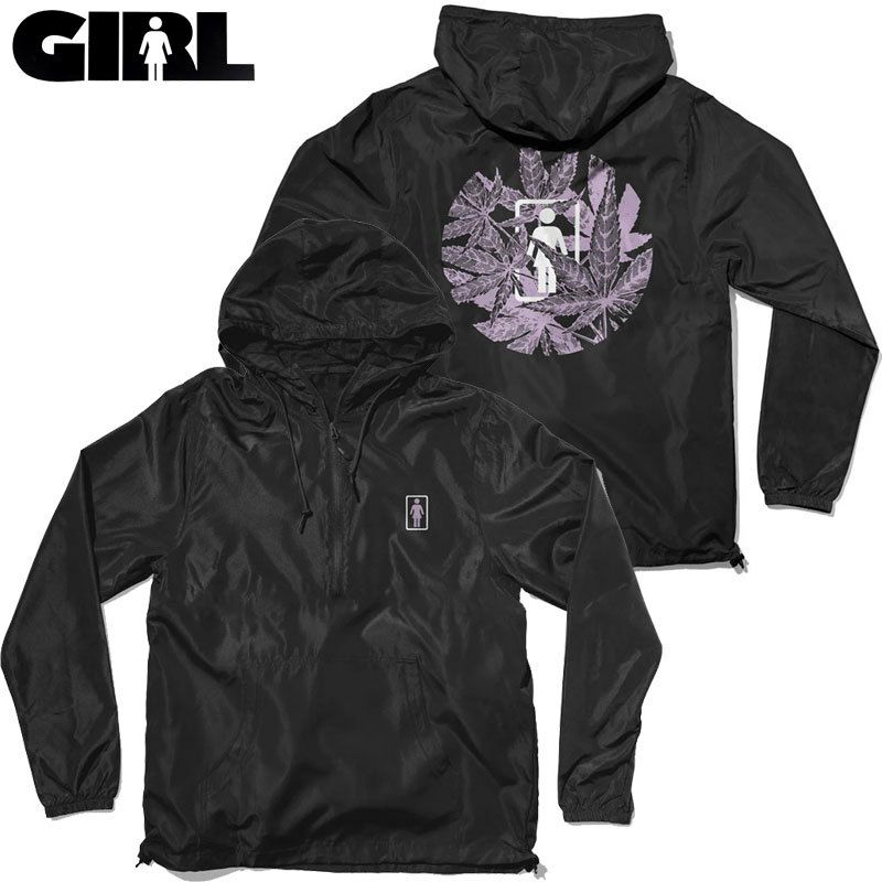 ガールスケートボード GIRL SKATEBOARDS SMOKE SESSION ANORAK(BLACK