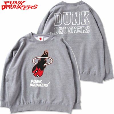 パンクドランカーズ PUNK DRUNKERS 火の玉あいつトレーナー(M.GRAY)