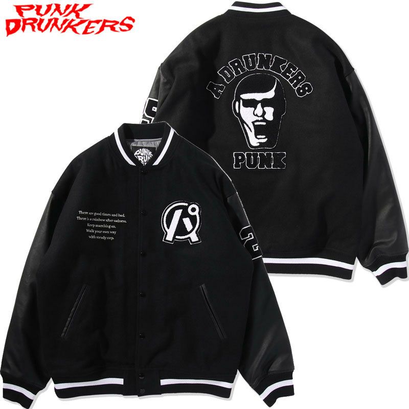 PUNK DRUNKERS A DRUNKERS PUNKスタジャン(BLACK)