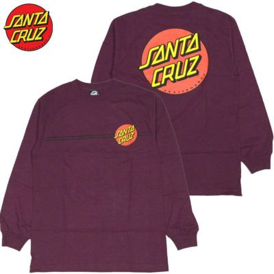 サンタクルーズ SANTA CRUZ CLASSIC DOT LONGSLEEVE TEE(BURGUNDY)