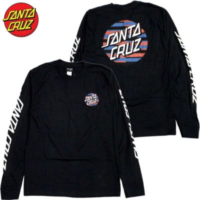 サンタクルーズ SANTA CRUZ STRIP STRIPE DOT LONGSLEEVE TEE(BLACK)