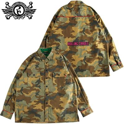 ローリングクレイドル ROLLING CRADLE CAMO SHIRT(BROWN)