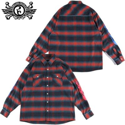 ローリングクレイドル ROLLING CRADLE OMBRE CHECK SHIRT(ORANGE)
