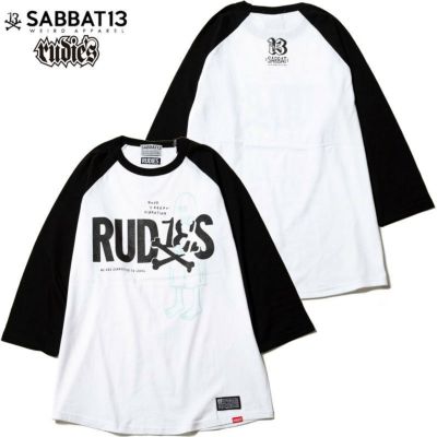 サバトサーティーン SABBAT13 x RUDIE'S RUD13’S RAGLAN T(BLACK/WHITE)