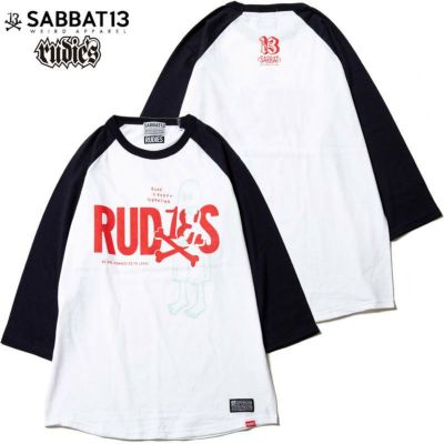 サバトサーティーン SABBAT13 x RUDIE'S RUD13’S RAGLAN T(NAVY/WHITE)