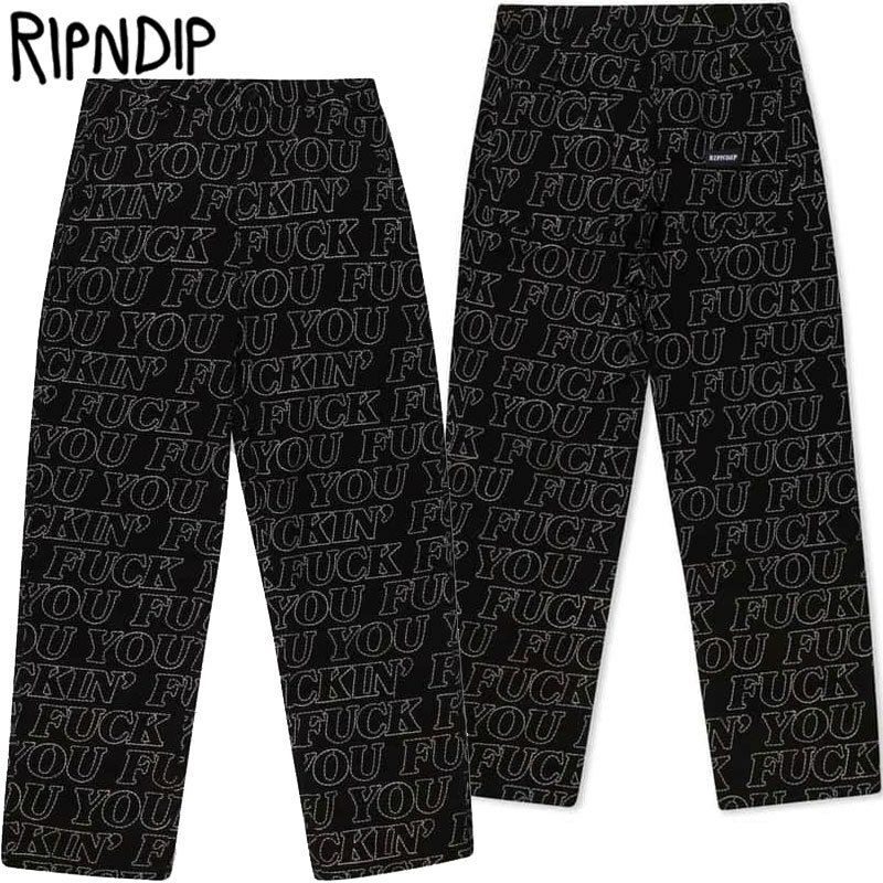 リップンディップ RIPNDIP FUCKIN FUCK QUILTED WIDE LEG PANTS(BLACK) |  大阪心斎橋アメリカ村のセレクトショップWARP(ワープ)の公式オンラインストア！