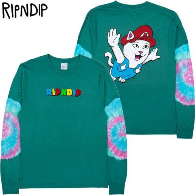 リップンディップ RIPNDIP NERMIO LONGSLEEVE TEE(AQUA)