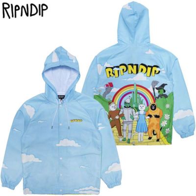 リップンディップ RIPNDIP NO PLACE LIKE HOME HOODED COACHES JACKET(BABY BLUE)