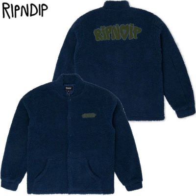 リップンディップ RIPNDIP LOVE N DIP SHERPA JACKET(NAVY)