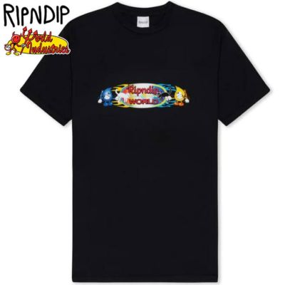 リップンディップ RIPNDIP WATER NERM / FLAME JERM TEE(VINTAGE BLACK)