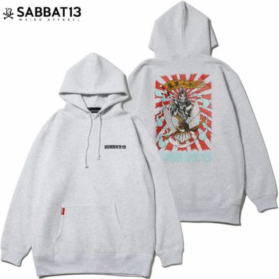 サバトサーティーン SABBAT13 DEATH HAWK HOODIE(ASH)
