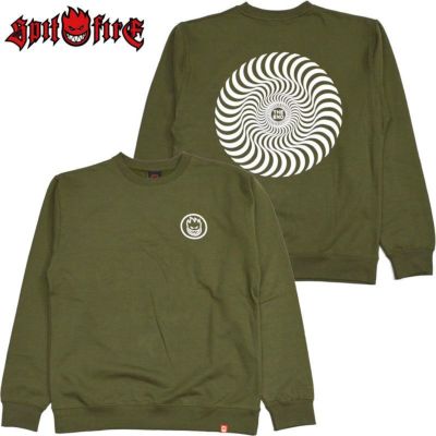 スピットファイヤーウィール SPITFIRE WHEELS CLASSIC SWIRL CREW SWEAT(ARMY)