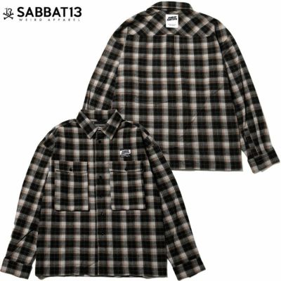サバトサーティーン SABBAT13 CHECK SHIRTS(WHITE CHECK)