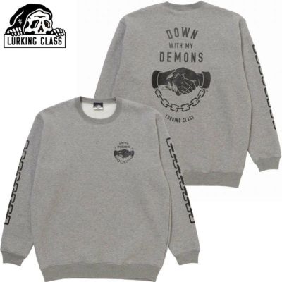 ラーキングクラス LURKING CLASS DEMONS CREW(HEATHER GREY)