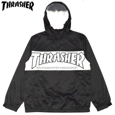 スラッシャー THRASHER MAG ANORAK PK(BLACK/WHITE)