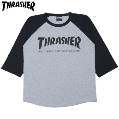 スラッシャー THRASHER MAGLOGO RAGLAN(GRAY/BLACK/BLACK)