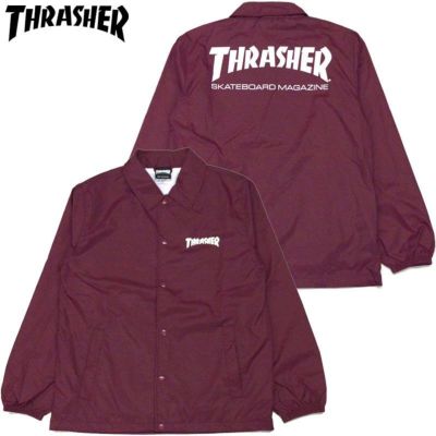 スラッシャー THRASHER MAG NYLON COACH JKT(BURGUNDY)