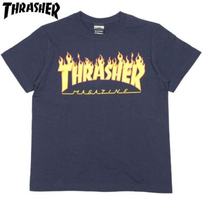 スラッシャー THRASHER FLAME TEE(NAVY)