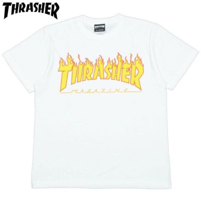スラッシャー THRASHER FLAME TEE(WHITE)
