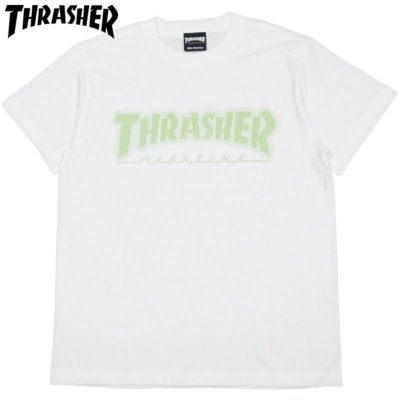スラッシャー THRASHER DOT HOMETOWN TEE(WHITE/GREEN)