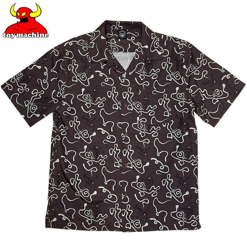 トイマシーン TOY MACHINE SECT FUROSHIKI PRINT SHIRTS(BROWN