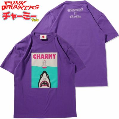 パンクドランカーズ PUNK DRUNKERS PDS×チャーミーちゃん 遊泳禁止TEE(PURPLE)