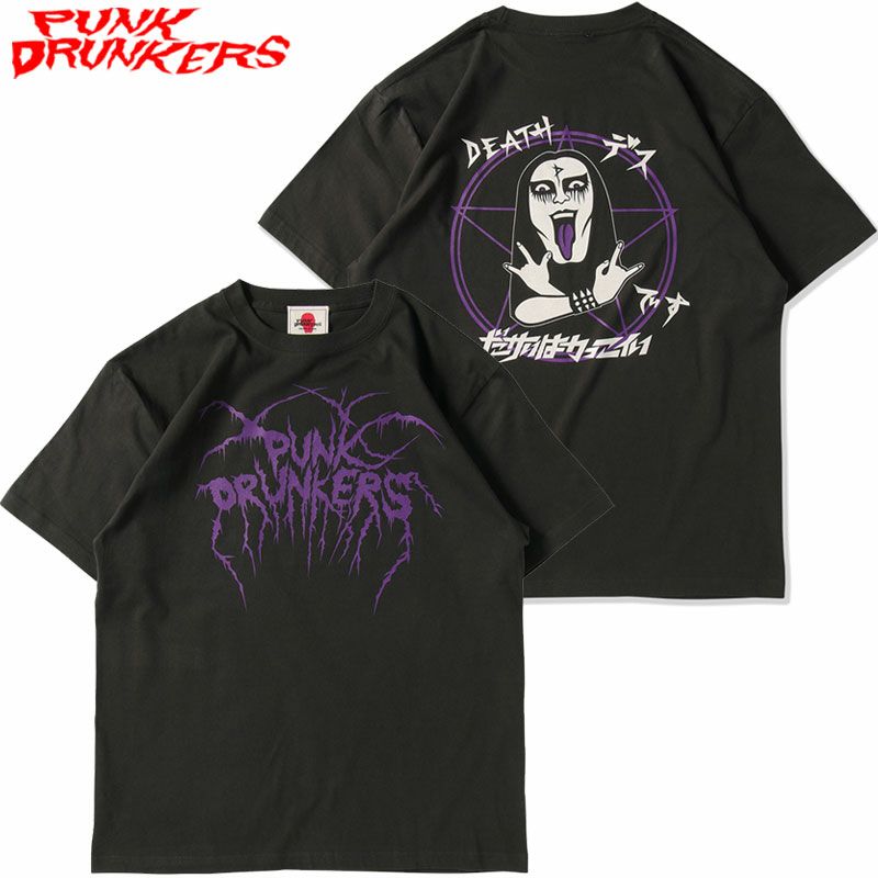 パンクドランカーズ PUNK DRUNKERS ですメタルTEE(ブラック 黒 BLACK