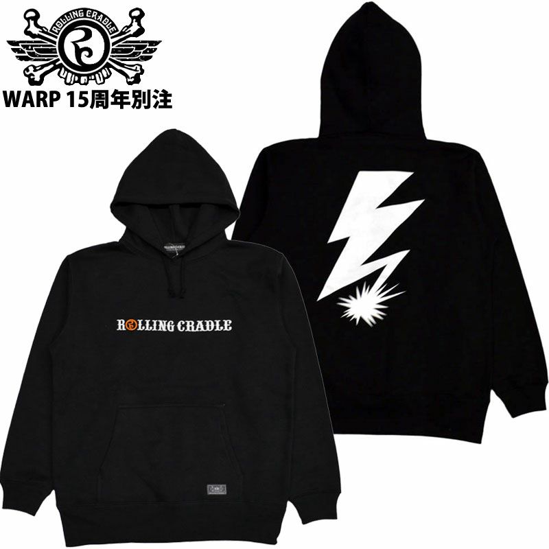 RC LOGO HOODIE -WARP LIMITED-(BLACK)