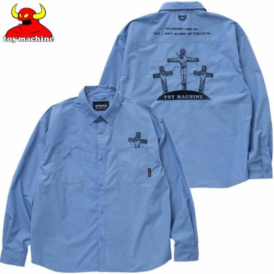 トイマシーン TOY MACHINE DOESN’T LOVE YOU WORK SHIRTS(L.BLUE)