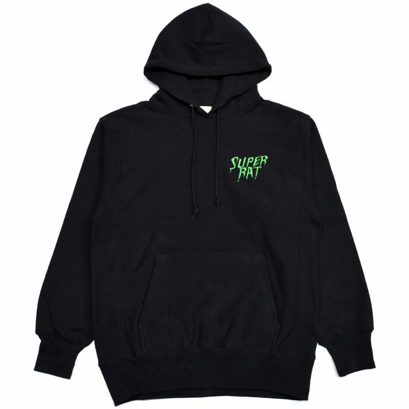 スーパーラット SUPER RAT RAT HAND GR PULL OVER HOOD(BLACK) |  大阪心斎橋アメリカ村のセレクトショップWARP(ワープ)の公式オンラインストア！