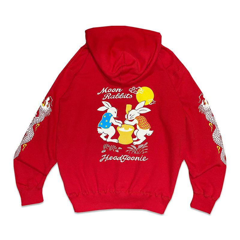 ヘッドグーニー HEADGOONIE DEATH13 FULLZIP HOODY SWEAT(RED) |  大阪心斎橋アメリカ村のセレクトショップWARP(ワープ)の公式オンラインストア！