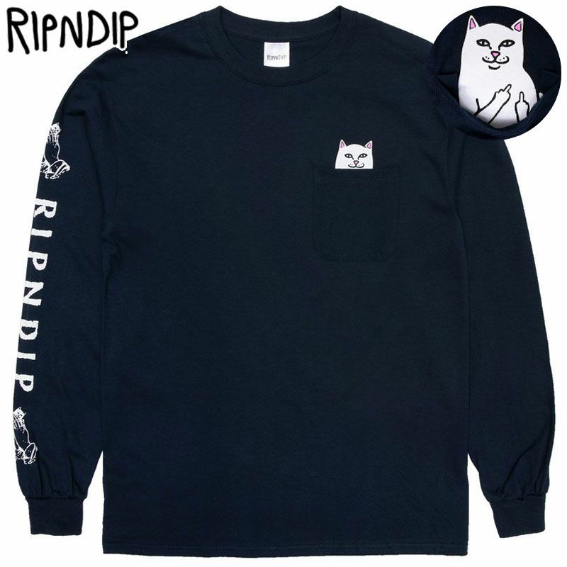 リップンディップ RIPNDIP LORD NERMAL LONGSLEEVE TEE(NAVY) | 大阪