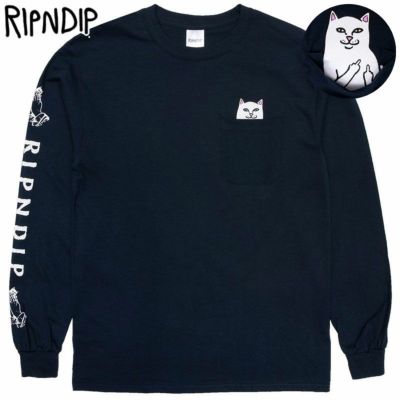 リップンディップ RIPNDIP LORD NERMAL LONGSLEEVE TEE(NAVY)