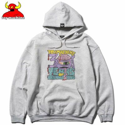 トイマシーン TOY MACHINE 30 YEARS ANNIVERSARY SWEAT PARKA(MIX GRAY)
