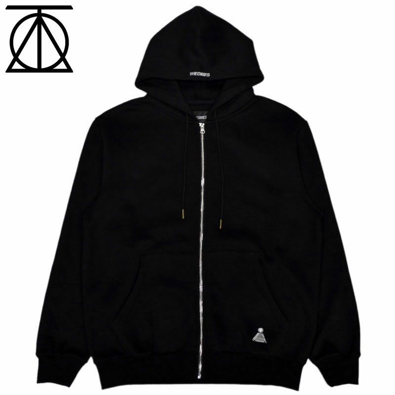 THEORIES SCRIBBLE SPORT ZIP HOOD(BLACK)