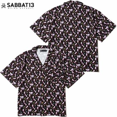 サバトサーティーン SABBAT13 SPOOK GIRL ALOHA S/S SHIRTS(BLACK)