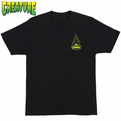 クリーチャースケートボード CREATURE SKATEBOARDS LOGO FLAME S/S T-SHIRT(BLACK)