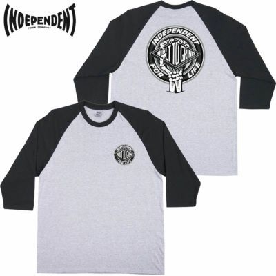 インディペンデント INDEPENDENT FOR LIFE 3/4 SLEEVE T-SHIRTS(GRAY/BLACK)