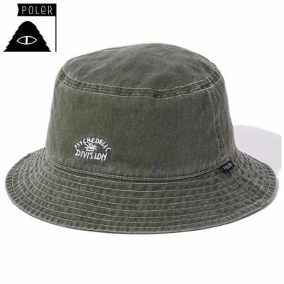 ポーラー POLER WASHED BUCKET HAT(OLIVE)