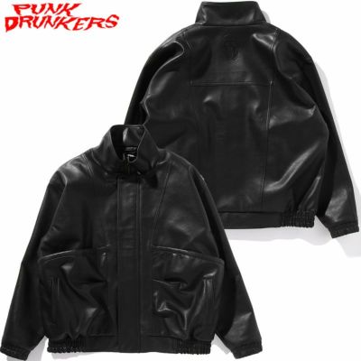 パンクドランカーズ PUNK DRUNKERS 反区PUレザーJKT(BLACK)