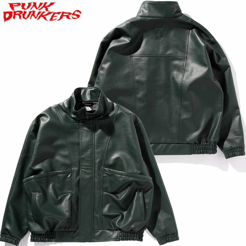 パンクドランカーズ PUNK DRUNKERS 反区PUレザーJKT(BLACK) | 大阪