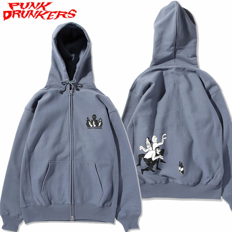 PUNK DRUNKERS 前がけネイビー PUNK DRUNKERS パンクドランカーズ Tシャツ NEZUMIX TEE（2