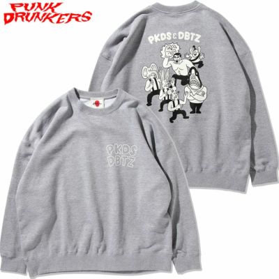 パンクドランカーズ PUNK DRUNKERS [PDS×どうぶつーズ］エンカウントBIGトレーナー(M.GRAY)