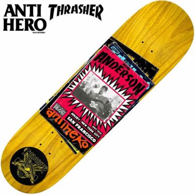 アンタイヒーロースケートボード ANTIHERO SKATEBOARDS × THRASHER BRIAN ANDERSON DECK(MULTI)